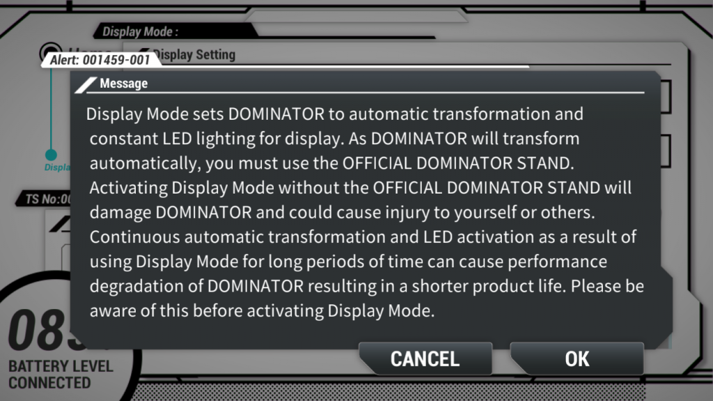 display mode overview text